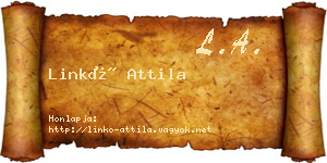 Linkó Attila névjegykártya